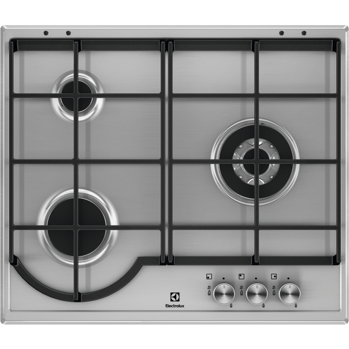 Placa de gas Serie 300 Slim line de 3 zonas y 60 cm