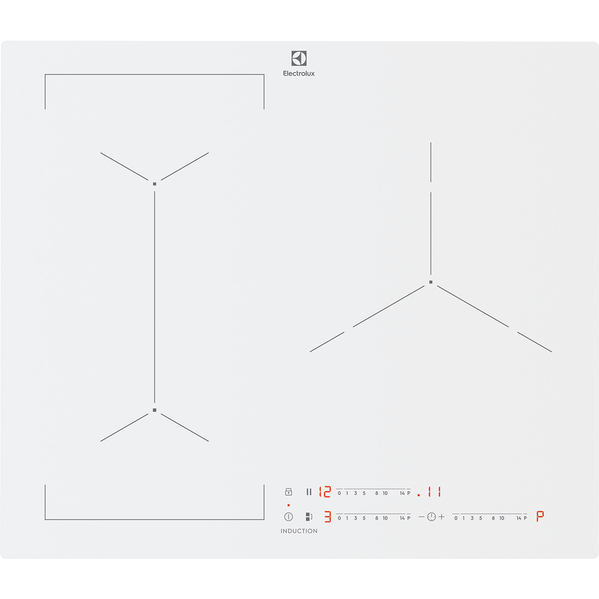 Placa de inducción Serie 600 Bridge de 3 zonas y 60 cm