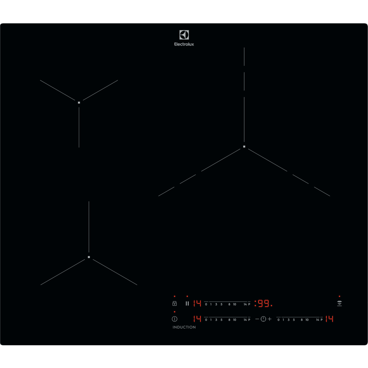 Placa de inducción Serie 500 Induction de 3 zonas y 60 cm