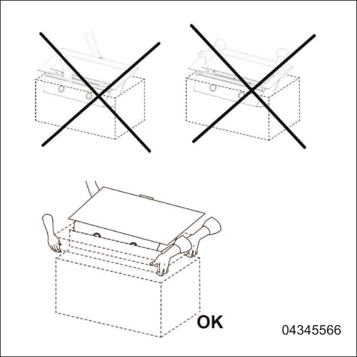 no saques el producto de la caja tú solo
