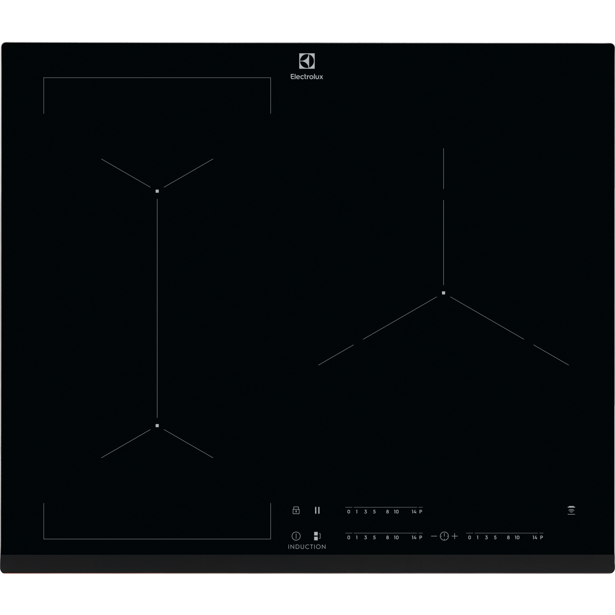 Placa de inducción Serie 600 Bridge de 3 zonas y 60 cm