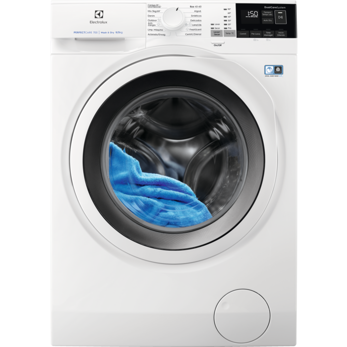 Lavadora secadora de libre instalación Serie 700 DualCare de 9.0 kg