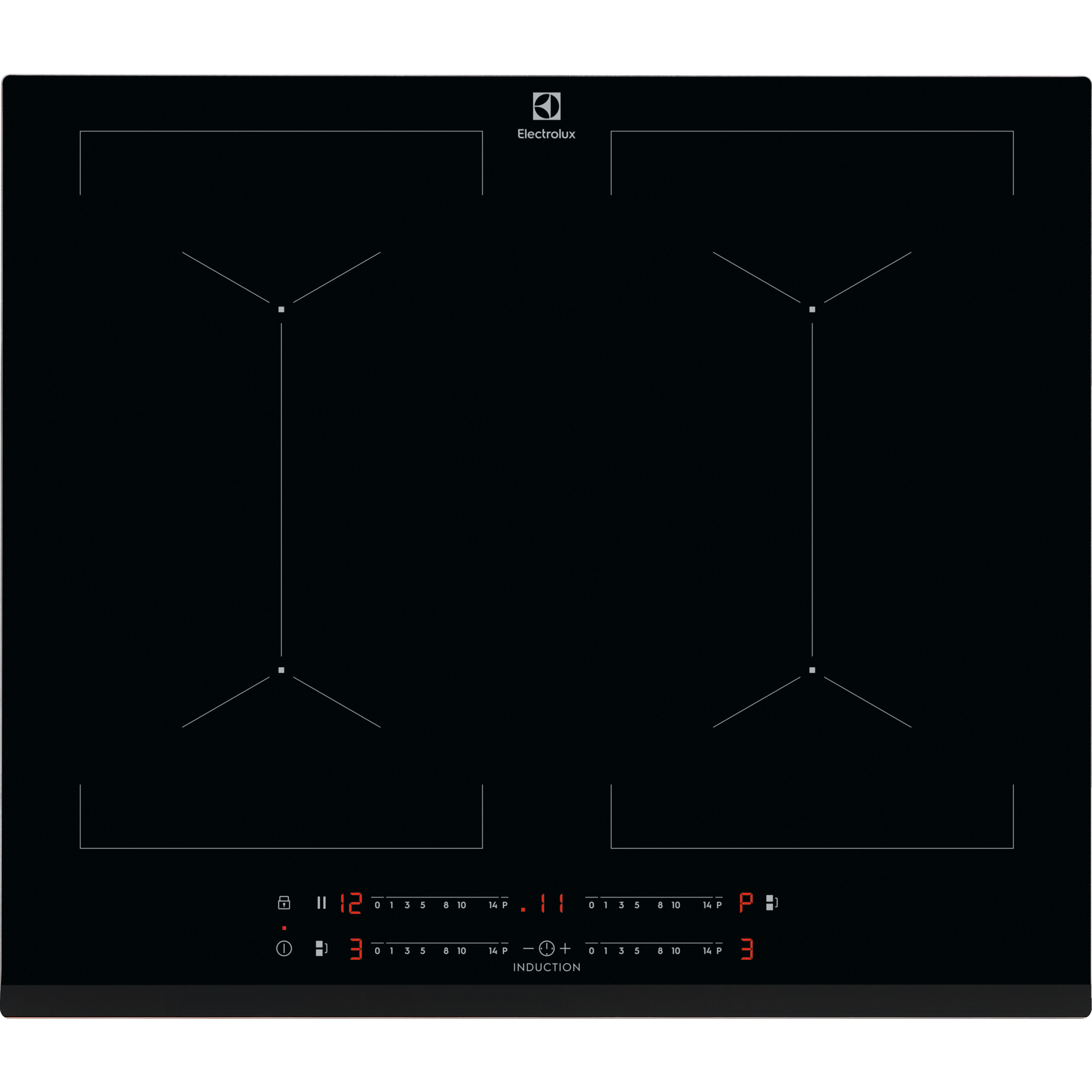 Placa de inducción Serie 600 MultipleBridge de 4 zonas y 60 cm