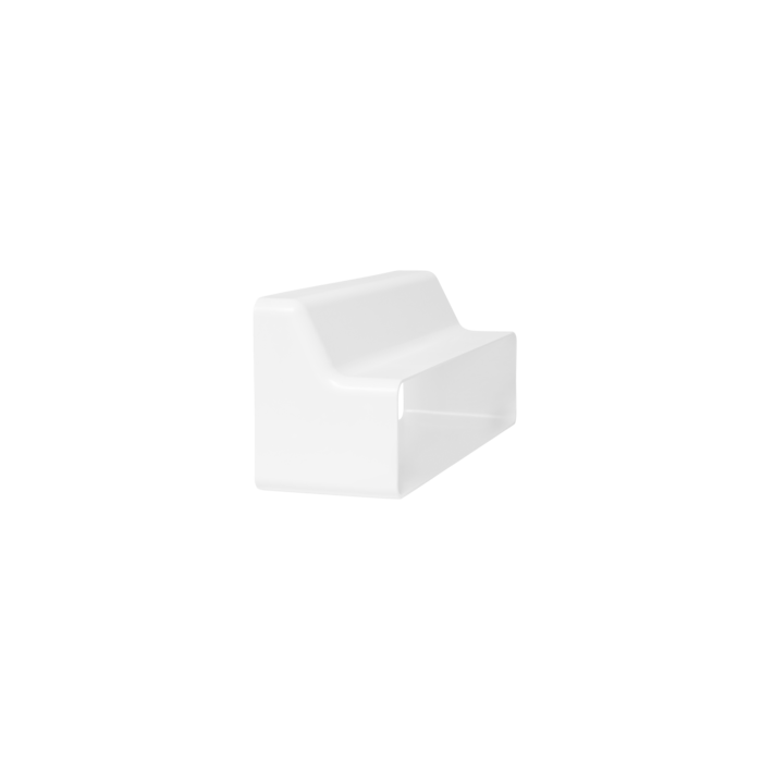 Reductor rectangular de 220 mm x 90 mm a 55 mm