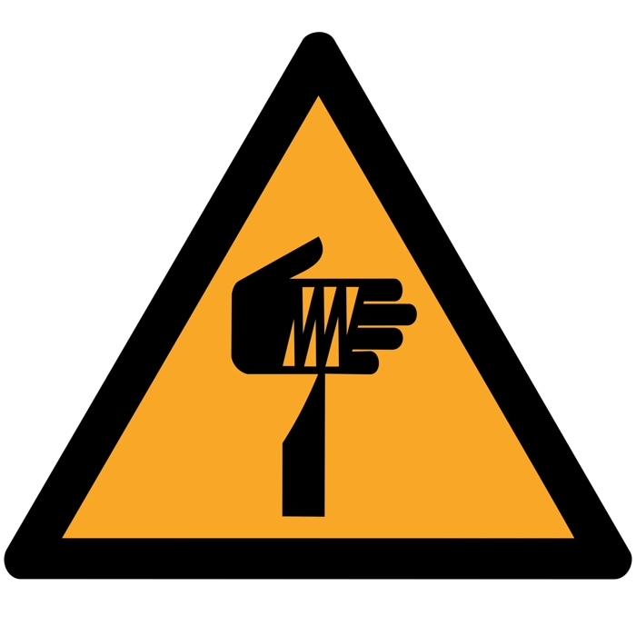 Advertencia: elemento afilado ISO 7010
