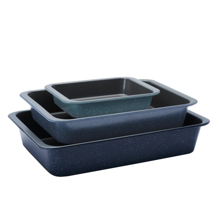Product set of three oven trays,  full products stand alone