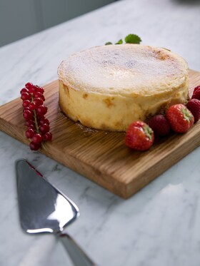 Tarta de queso cocinada en horno de vapor