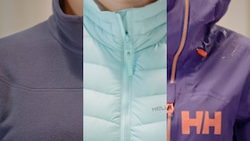 Tres chaquetas Helly Hansen de distintos tipos.