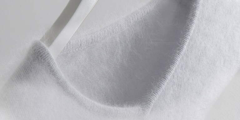 Jersey blanco de lana