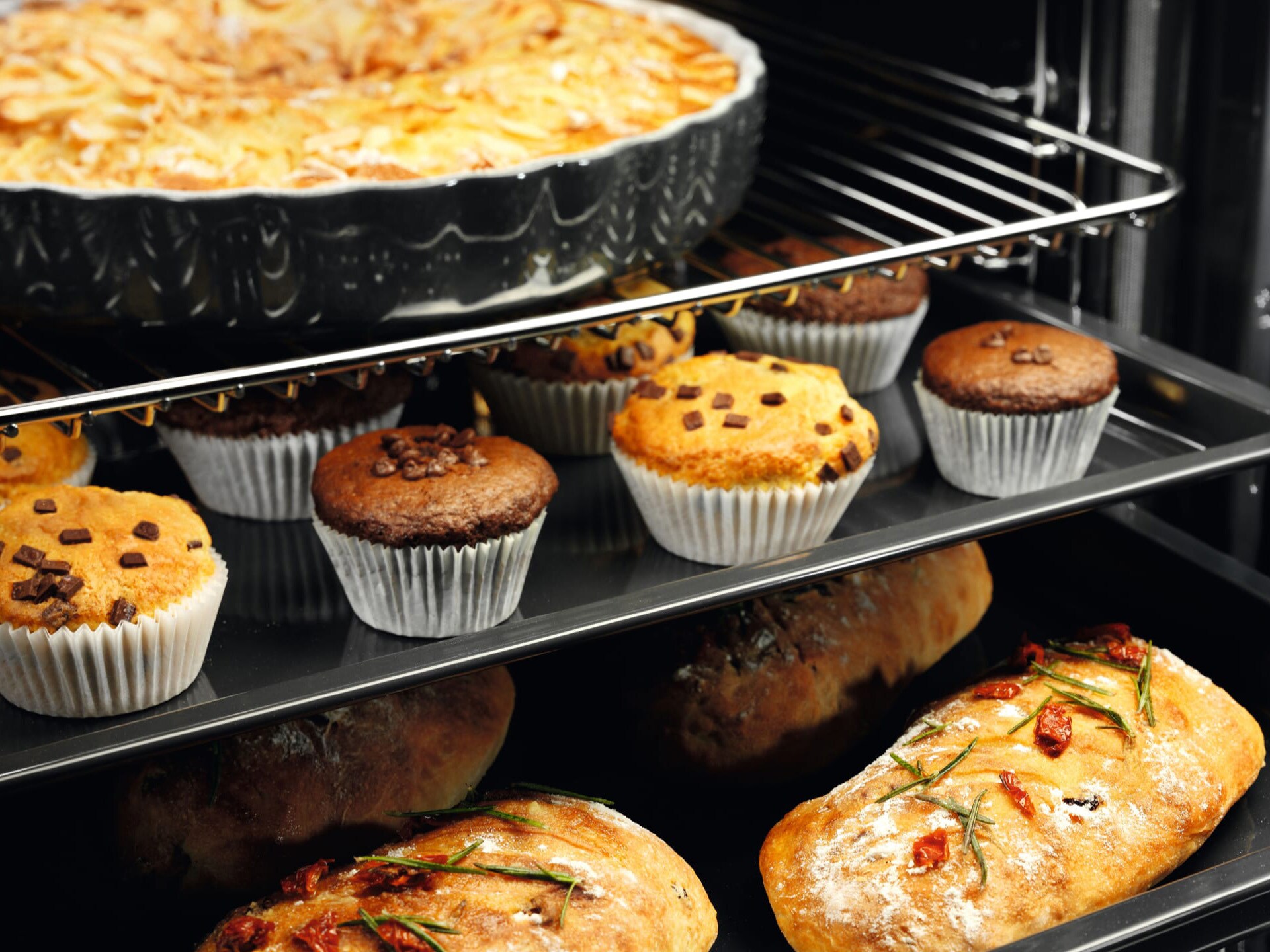 Pasteles en el horno