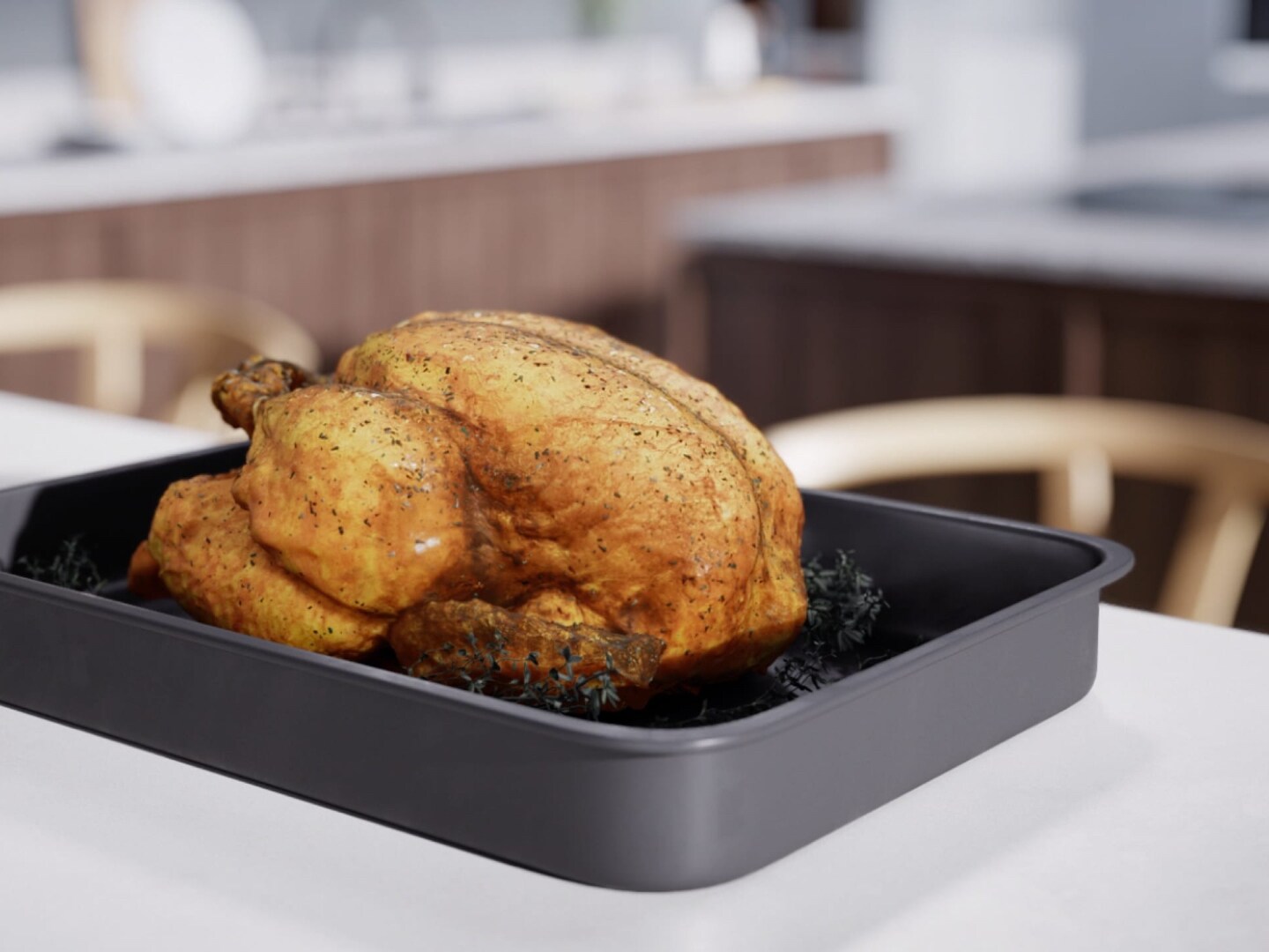 Pollo asado al horno