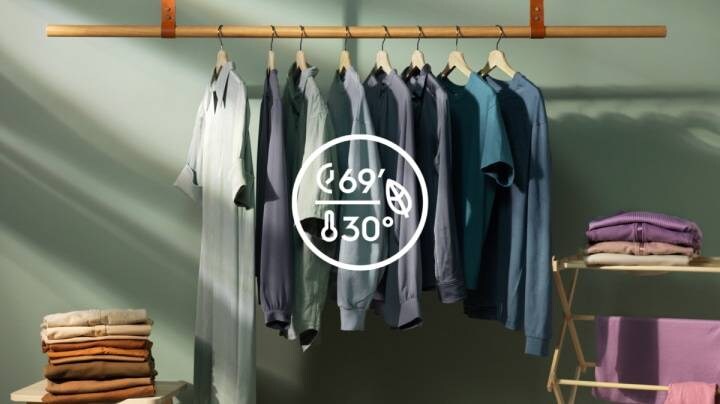 Ahorra energía lavando a 30°C