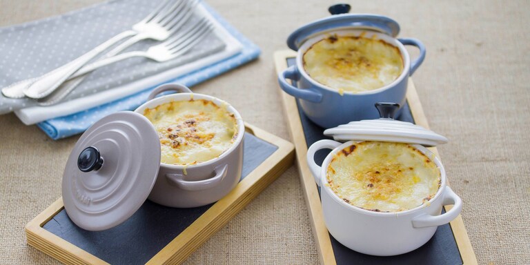 Gratinado de pavo asado con verduras